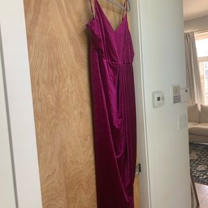 LuLu’s Velvet fuschia midi dress